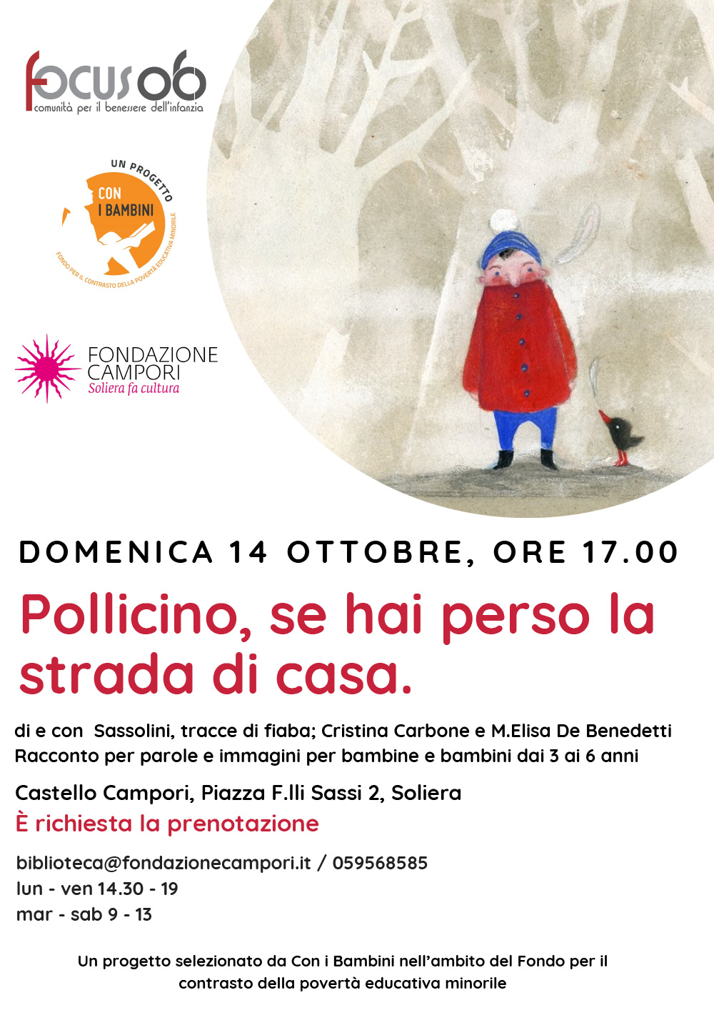 locandina letture Fondazione Campori Soliera